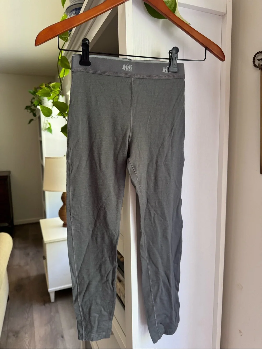 REI Kids Gray Merino Wool Base Layer Pants